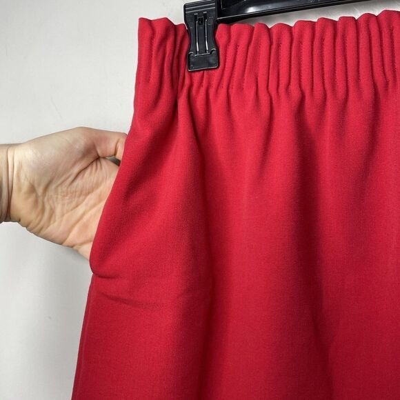 J CREW Skirt Womens 6 Red Sidewalk Pull-On Skirt Stretch Pockets J4492 - Picture 5 of 9